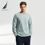 諾帝卡（NAUTICA）[火山巖]NAUTICA/諾帝卡男裝春秋款發(fā)熱保暖休閑款長(zhǎng)袖T恤TO4302 4RU淺藍(lán)(243) S _：55-63KG