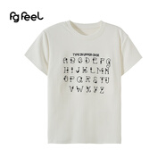 普普風(fēng)2025年夏季女裝新品重工字母繡花T恤QB2T8783S 白色 均碼