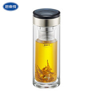 思樂(lè)得（SOLIDWARE）思樂(lè)得雙層玻璃水杯子GDC350E創(chuàng)意辦公玻璃杯水晶杯商務(wù)GDC300E gdc-350e-ag350ml離子杯身