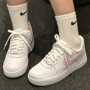 耐克（NIKE）女鞋 夏季新款時(shí)尚運動(dòng)鞋AF1空軍一號防滑舒適小白鞋板鞋休閑鞋子 IH0640-161白粉色 37.5