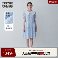 Teenie Weenie小熊夏裝公主裙連衣裙法式優(yōu)雅可愛娃娃裙女白色裙子