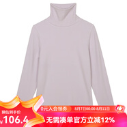 雲(yún)上生活秋冬復(fù)古休閑磨毛暖絨打底衫溫暖內(nèi)搭長袖高領(lǐng)T恤T6676F 霧灰紫 L
