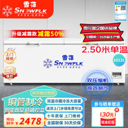 雪花（SNOWFLK）冰柜商用家用冷柜臥式大容量全冷凍柜展示柜 【1388數(shù)顯】單溫?cái)U(kuò)容款丨一級能效 空柜溫度可達(dá)-30度丨銅管速冷低耗