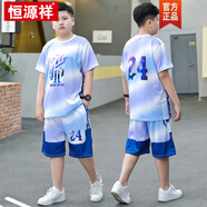 恒源祥小胖墩夏裝速干套裝2025夏季初中生學(xué)生冰絲運(yùn)動(dòng)服胖男孩兩件套 父親節(jié)衣服-炫紫色24速干套裝 均碼 140碼適合【50-70斤】