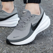 耐克（NIKE）男鞋跑步鞋2025秋季新款REVOLUTION 8運動鞋網面透氣學生休閑鞋子 煙灰色黑色白HJ9198-004革命者8 43