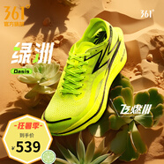 361度運動鞋男鞋【飛燃3】專業(yè)馬拉松跑步鞋全掌碳板競速訓練跑鞋 綠洲 42