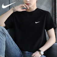 NBA KIDS-NIKE耐ke純棉t恤男新款夏季寬松休閑上衣跑步運(yùn)動(dòng)體恤上衣半袖男 耐克AR6030-010黑 2XL /建議(155-175斤)