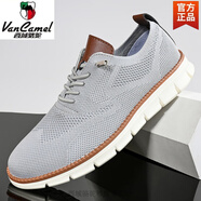 西域駱駝特大碼男鞋45夏季透氣網(wǎng)眼網(wǎng)鞋46防臭47薄款飛織懶人布鞋百搭潮鞋 淺灰色-駱駝官方品牌官網(wǎng)旗艦 39