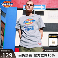 dickies 純棉短袖T恤男 情侶男女同款 印花休閑百搭上衣7087 中羽灰 XL