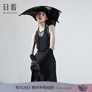 日著原創(chuàng)女裝2024夏季新款無袖百搭上衣女時尚外穿吊帶背心 俠影黑 L