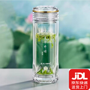 思寶（SIBAO）玻璃杯蓮華開(kāi)悟泡茶杯雙層便攜水杯高檔商務(wù)辦公禮品水晶杯子 320毫升1號