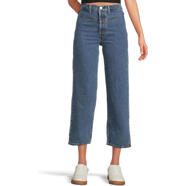 李維斯（Levi's）李維斯高腰直筒牛仔褲 簡約基礎(chǔ)百搭顯瘦修身拉腿長休閑百搭女褲 Valley View Stone 均碼 |31