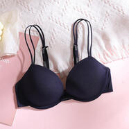 6IXTY8IGHT68內(nèi)衣女聚攏美背 sixty eight 蕾絲少女性感文胸同款 前扣厚款光面深藍(lán) br00541 75B