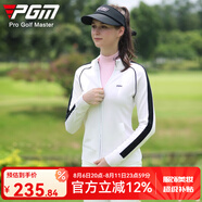 PGM 新款 高爾夫服裝女士長袖毛衣外套 防寒保暖 絲光羊毛 YF423-白色 L