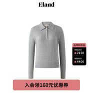 ELAND【可機洗羊毛】衣戀毛衣女甜美風長袖直筒顯瘦上衣25夏新款 灰色(15)Grey S /160