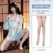 情趣內衣激情二次元cos制服日本和服女性感床上羞恥可愛(ài)睡衣 藍白外套圍裙T褲白長(cháng)筒絲襪