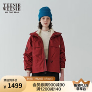 Teenie Weenie【趙露思同款】小熊外套女秋冬城市戶外三合一搖粒絨三防外套 紅色 XL (175)