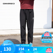 Converse匡威兒童裝男童褲子春秋兒童運(yùn)動(dòng)褲小學(xué)生修身長褲秋冬季束腳褲子 正黑色-梭織秋季 110 /50 【建議身高98-104cm】