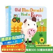 Itsy Bitsy Spider手指偶書系列 老唐納德有個農場 蜘蛛爬啊爬/五只猴子/我爸爸我媽媽 英文原版繪本 親子互動紙板洞洞書小小手掌書寶寶玩具書 老唐納德有個農場 手指偶書