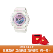 卡西歐BABY-G100m防水石英機芯表帶日韓表女表白色表盤送女友男友 白色表帶 1mm