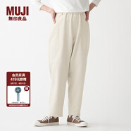 無(wú)印良品（MUJI）男女通用 針織 燈芯絨 寬松褲 無(wú)性別 男款女款 BEE04C1A 象牙白 XXS-XS