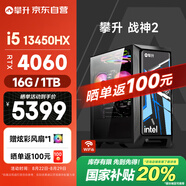 攀升 戰(zhàn)神2 臺式電腦游戲臺式機電腦主機全套整機（13代酷睿i5 RTX4060 8G顯卡 16G 1TB）國家補貼20%