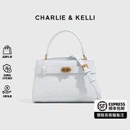 CHARLIE&KELLI CK品牌輕奢包包女包鱷魚(yú)紋凱莉包2025新款手提斜挎包女生日禮物 天空藍(lán)【代寫(xiě)賀卡 贈(zèng)品牌禮袋】