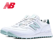 NEW BALANCE【日本直郵】新百倫NB 574 v3 WGS574女款無釘GOLF鞋海外版 Q3(白色/綠色) 22.5 cm