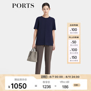 PORTS寶姿商場同款春季新品女裝T恤衫LP8N004RCQ008 深夜藍 XS