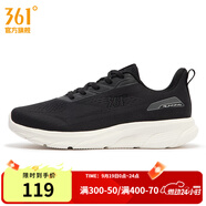 361°男鞋運(yùn)動(dòng)鞋春季新品361度男常規(guī)跑鞋 曜石黑/煙灰 44