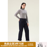 獨束大碼女裝雙版型【束型褲】新復(fù)古回潮顯瘦牛仔褲秋新款遮肉褲子 B版加絨 2XL (尺碼：4)