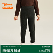 松山棉店【自由穿小暖羊兒童打底褲】保暖褲秋褲加絨男童女童冬中大童褲子 倍暖小暖羊-深灰 140 cm