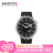 斯沃琪（Swatch）【京東奧萊】瑞士手表節日禮物石英男女表SB07S105 不朽耀黑 42mm