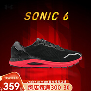 安德瑪（Under Armour）男子秋季新款HOVR Sonic 6緩震耐磨輕便舒適透氣跑步鞋3026121 3026121-107黑紅色/輕盈透氣 43