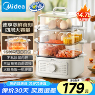 美的（Midea）蒸鍋電蒸鍋燉蒸煮一體 四層大容量多用途鍋電煮鍋電火鍋蒸蛋器蒸包子鍋家用多功能鍋ZGE2323Z03X