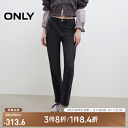 ONLY2025春季新款通勤氣質(zhì)高腰直筒褲九分褲牛仔褲女|125149028 J09 深牛仔灰色 S S標準褲長