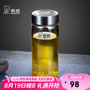 希諾玻璃杯男單層大容量泡茶杯子七夕情人節(jié)教師節(jié)禮物XN-6017L 530mL