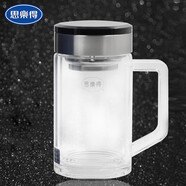 思樂(lè)得（SOLIDWARE）思樂(lè)得雙層玻璃水杯子GDC350E創(chuàng)意辦公玻璃杯水晶杯商務(wù)GDC300E gdc-300e本色300ml