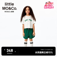 little MO&Co.兩件套裝 little moco童裝25夏裝新款女童短袖T恤休閑短褲親子裝