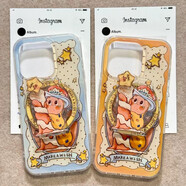 之宋許愿蠟燭星星人磁吸旋轉支架適用蘋(píng)果16PRO15PROMAX手機殼14PRO13 藍邊蠟燭星星人殼 大孔內磁吸+ iPhone4s