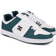 Dcshoecousa男士潮流滑板鞋耐磨防滑板鞋街頭系帶休閑運動(dòng)鞋 Teal/White/Black 42.5