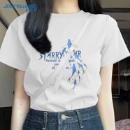 真維斯（JEANSWEST）真維斯藏青色短袖t恤衫女2025新款夏季小個(gè)子寬松休閑半袖上衣服
