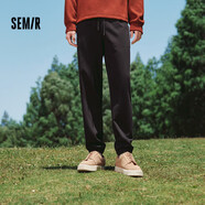 森馬（Semir）【大促福袋】休閑褲男女簡(jiǎn)約百搭長(cháng)褲夏季運動(dòng)風(fēng)潮流褲子 男-A款黑色 【基礎束腳】 M
