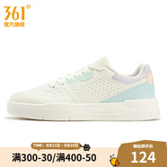 361度【商場(chǎng)同款】女運動(dòng)鞋秋季新款女板鞋 羽毛白/薄紗藍 35