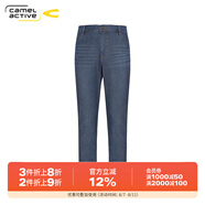 camel active德國駱駝動(dòng)感男裝2025夏新款棉彈混紡立體剪裁百搭直筒顯瘦牛仔褲 563靛藍(lán) 32
