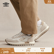 茵寶（Umbro）官方字母鞋休閑鞋復(fù)古跑潮流男鞋低幫百搭運(yùn)動(dòng)鞋女鞋 白瑪瑙/砂色（男女同款） 43