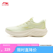 李寧【劉詩(shī)雯同款】凌波休閑慢跑鞋女鞋25秋季時(shí)尚透氣舒適回彈運動(dòng)鞋 淡果綠-3 37