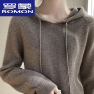 羅蒙（ROMON）羊毛衫針織連帽衛(wèi)衣女秋冬加厚2025新款歐洲站寬松顯瘦毛衣打底衫 駝色 3XL