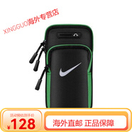 耐克（NIKE）跑步手機(jī)臂包男女通用臂套健身胳膊臂袋手腕包戶外運(yùn)動(dòng)手臂包防水 黑綠色 三星手機(jī)通用