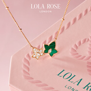 LOLA ROSE羅拉玫瑰常青藤項鏈新款雙葉寶石項鏈女士項鏈女生日禮物女